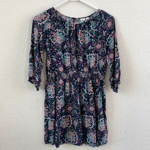 {GAP Kids} Soft Navy Floral Dress w/ Elastic Waist